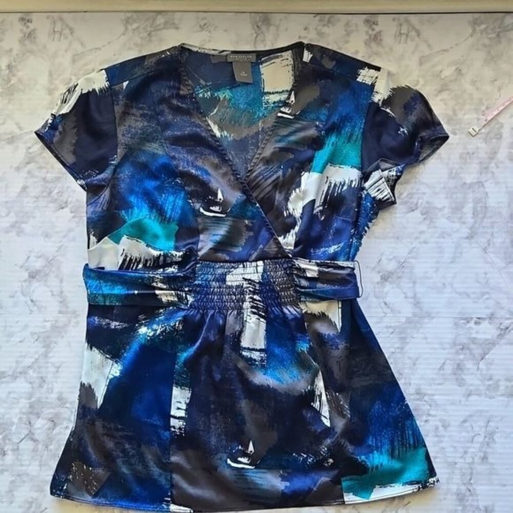 Ann Taylor Tie-Waist Blouse Womens Sz 2P (26-0004)